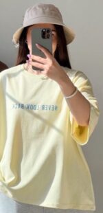 تیشرت باکسی NEVER زنانه - Image 4