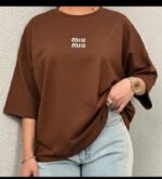 تیشرت باکسی miu miu زنانه - Image 6