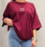 تیشرت باکسی miu miu زنانه - Image 5