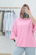 تیشرت کلاهدار زنانه - Image 2
