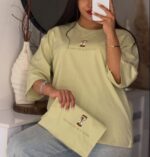 تیشرت باکسی ساعت شنی زنانه - Image 8