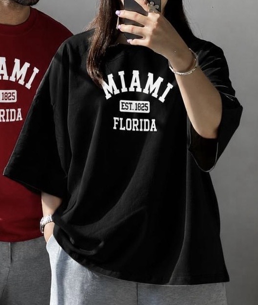 c2371c7b-6d08-44ef-a1b4-d8fac64f4b6b تیشرت باکسی Miami زنانه - Image 1