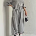 ست تیشرت شلوار لش زنانه