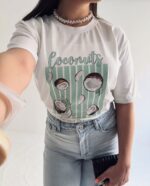 تیشرت باکسی نارگیل زنانه - Image 5